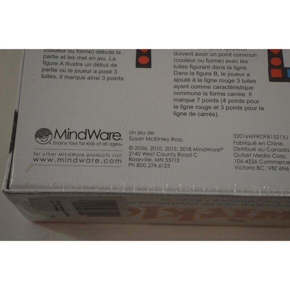 Qwirkle Board Game French Version Mindware 2018 NEW SEALED - Picture 8 of 8